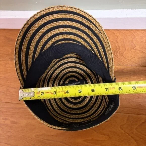 Eric Javits Squishee Womens Newsboy‎ Cap Stripe UPF 50+ Packable Beach Bohemian - Picture 8 of 9